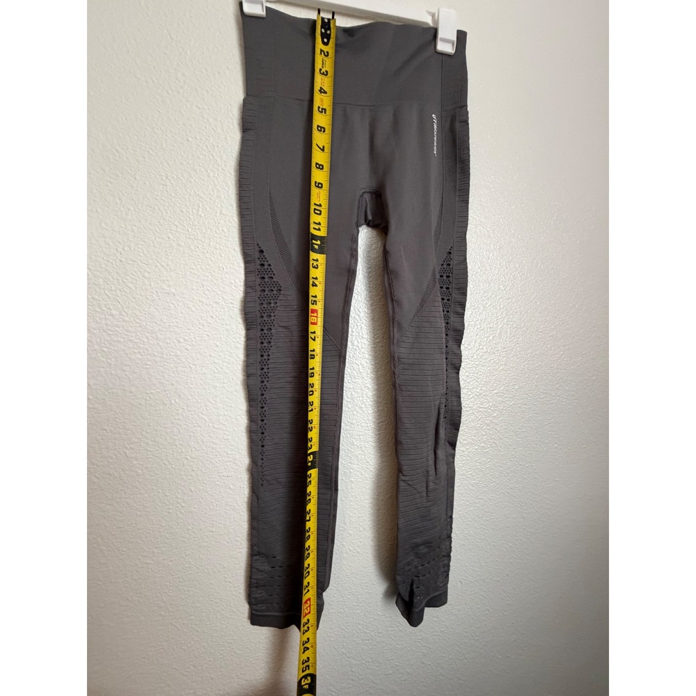 Gymshark Energy+ Seamless Leggings Charcoal Grey High Waisted Eyelet Mesh Small - Picture 6 of 10